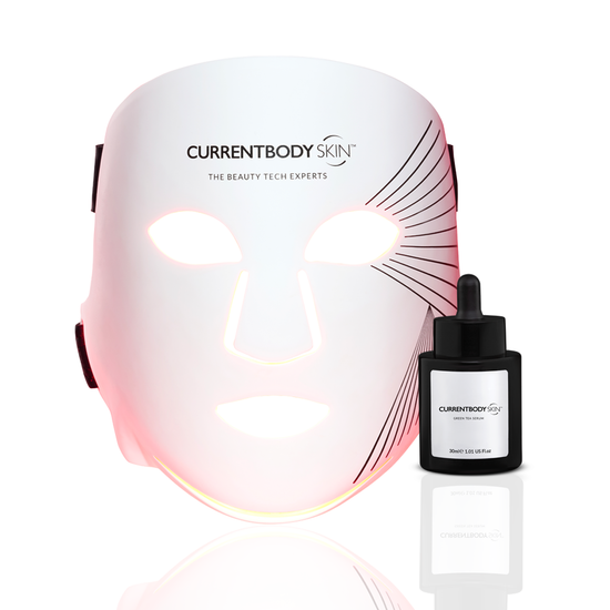 커런트바디 스킨 LED 레드 라이트 마스크 & 그린티 세럼 세트